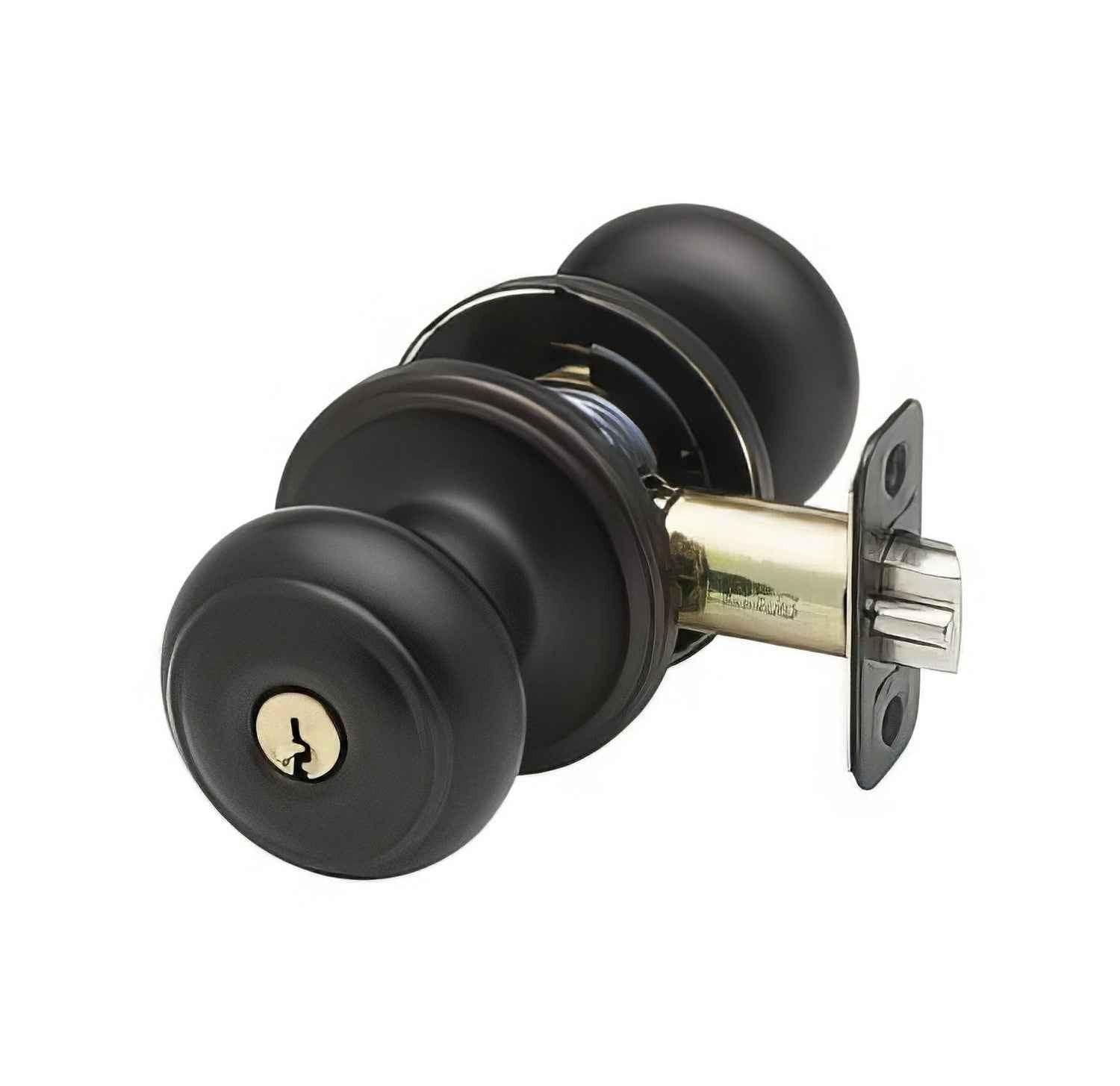Copper Creek CK2040 Colonial Style Keyed Entry Door Knob