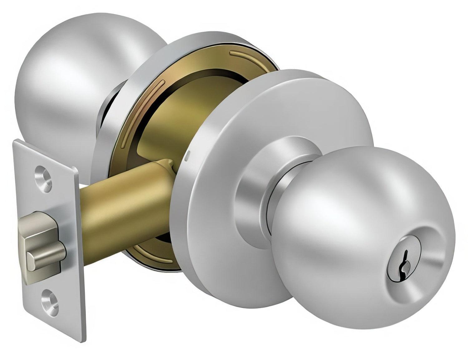 Deltana CL104EAC-32D Single Cylinder Grade 2 Commercial Panic Proof Round Storeroom Door Knob