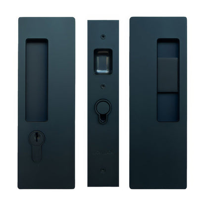 Cavilock 1 3/8" Left Hand Key/Right Hand Snib Key Locking Pocket Door Lock.