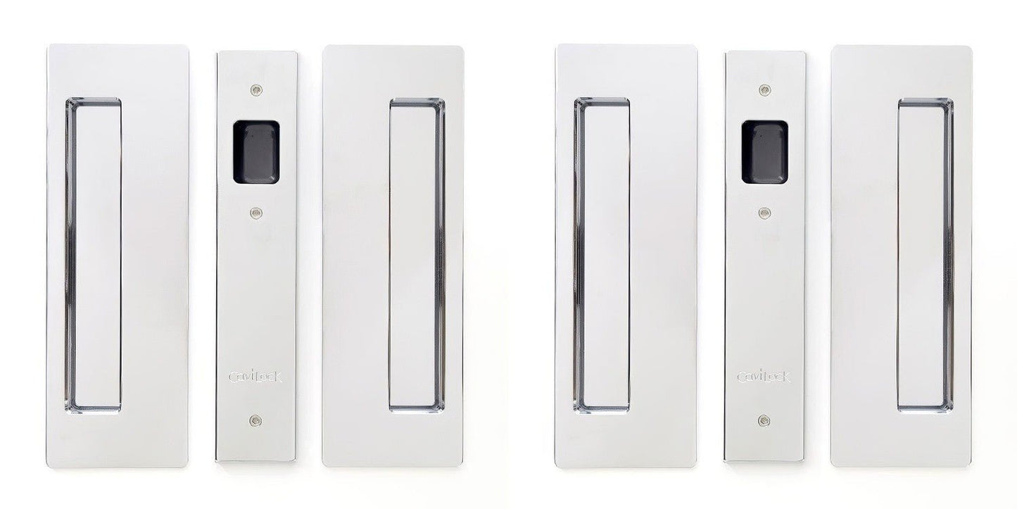 Cavilock 1 3/8" Non Magnetic Non Latching Passage Pocket Door Lock