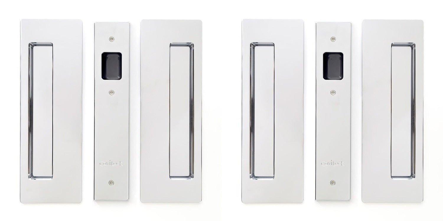 Cavilock 1 3/4" Non Magnetic Non Latching Passage Pocket Door Lock
