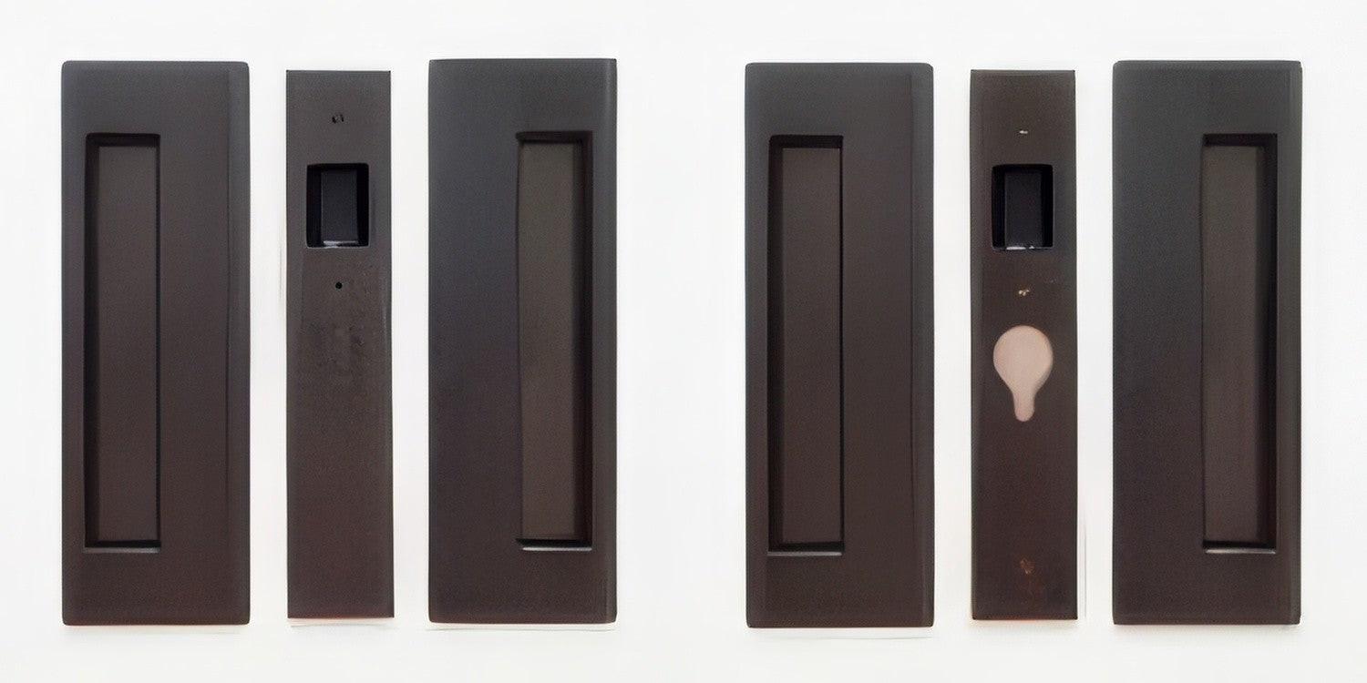 Cavilock 1 3/8" Double Door Magnetic Latching Passage Lock Set Pocket Door Lock.