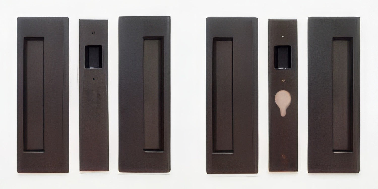 Cavilock 1 3/4" Double Door Magnetic Latching Passage Lock Set Pocket Door Lock.