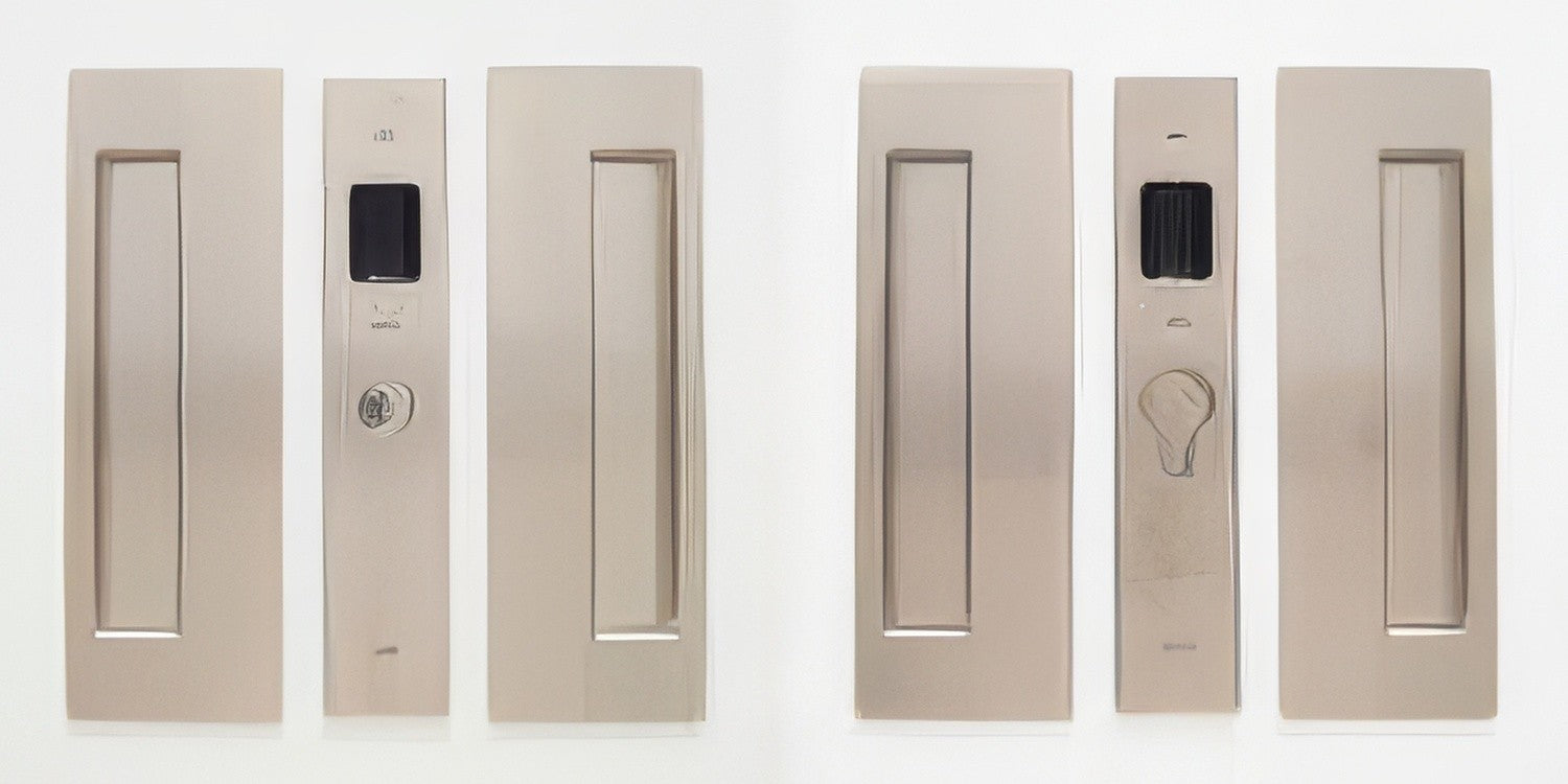 Cavilock 1 3/8" Double Door Magnetic Latching Passage Lock Set Pocket Door Lock.