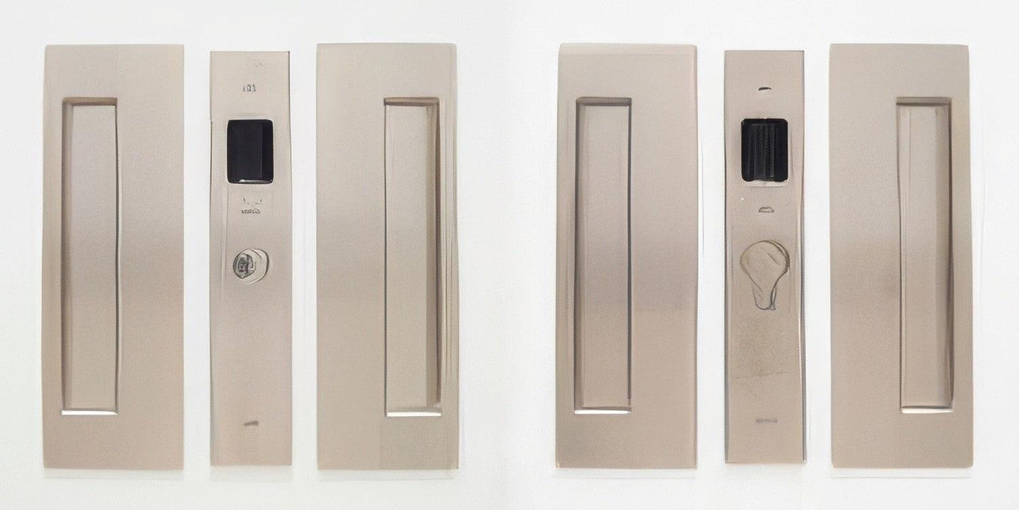 Cavilock 1 3/4" Double Door Magnetic Latching Passage Lock Set Pocket Door Lock.