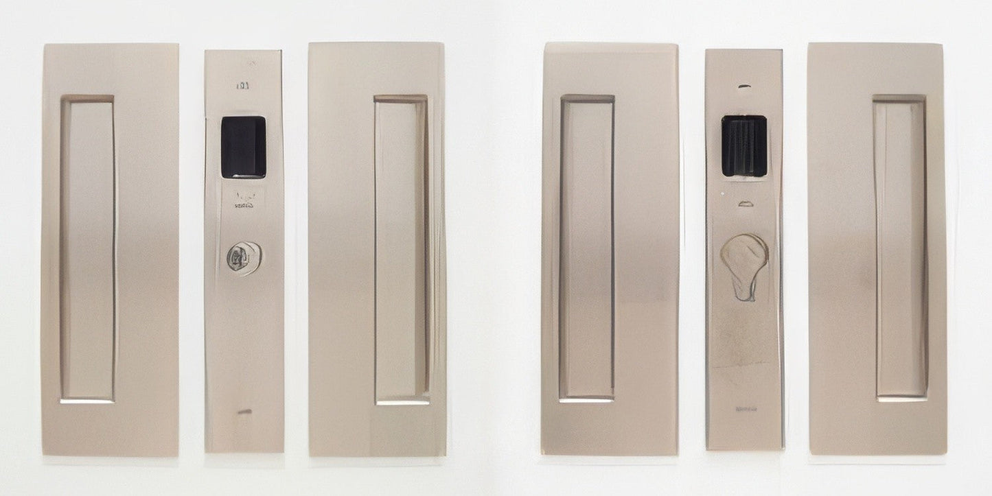 Cavilock 1 3/4" Double Door Magnetic Latching Passage Lock Set Pocket Door Lock.