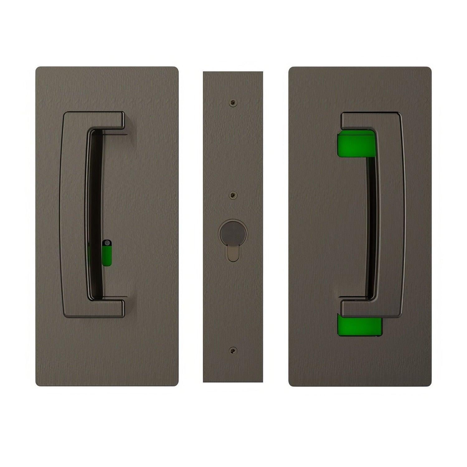Cavilock CL406B028 ADA Privacy Pocket Door Set with Right Handed Snib for 1-3/8" Doors