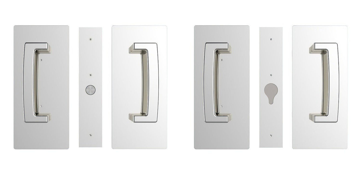 Cavilock CL406D028 ADA Bi-Parting Passage Pocket Door Set with Magnetic Latch for 1-3/8 Inch Thick Doors