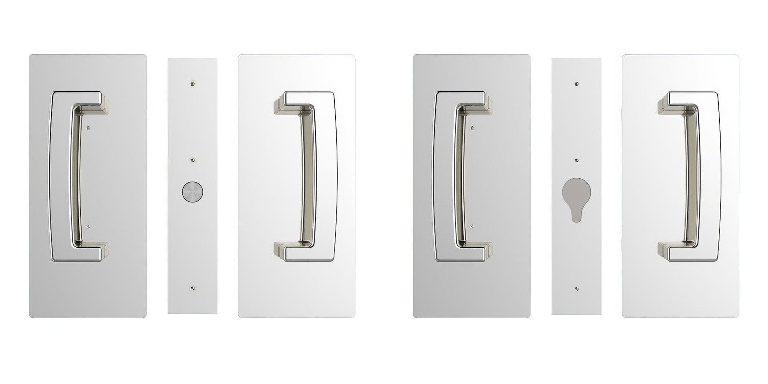 Cavilock CL406D028 ADA Bi-Parting Passage Pocket Door Set with Magnetic Latch for 1-3/8 Inch Thick Doors