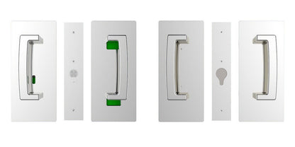 Cavilock CL406D038 ADA Bi-Parting Privacy Pocket Door Set with Emergency Release for 1-3/8 Inch Thick Doors