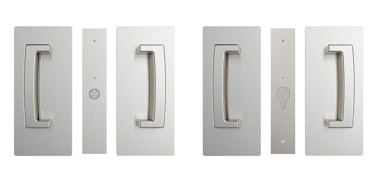 Cavilock CL406D028 ADA Bi-Parting Passage Pocket Door Set with Magnetic Latch for 1-3/8 Inch Thick Doors