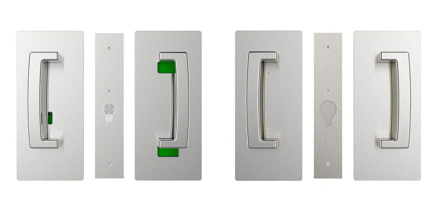 Cavilock CL406D038 ADA Bi-Parting Privacy Pocket Door Set with Emergency Release for 1-3/8 Inch Thick Doors
