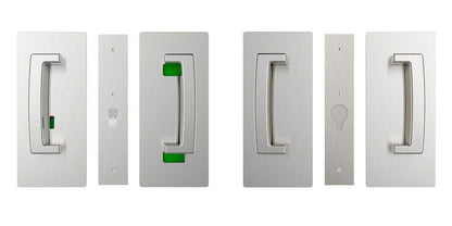Cavilock CL406D038 ADA Bi-Parting Privacy Pocket Door Set with Emergency Release for 1-3/8 Inch Thick Doors