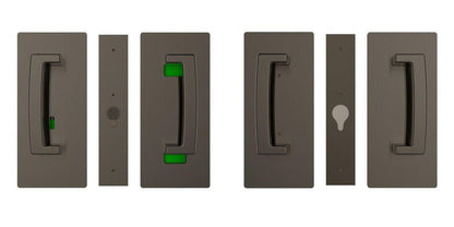 Cavilock CL406D038 ADA Bi-Parting Privacy Pocket Door Set with Emergency Release for 1-3/8 Inch Thick Doors