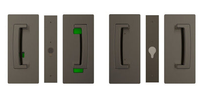 Cavilock CL406D043 ADA Bi-Parting Privacy Pocket Door Set with Emergency Release for 1-3/4 Inch Thick Doors