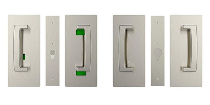 Cavilock CL406D038 ADA Bi-Parting Privacy Pocket Door Set with Emergency Release for 1-3/8 Inch Thick Doors
