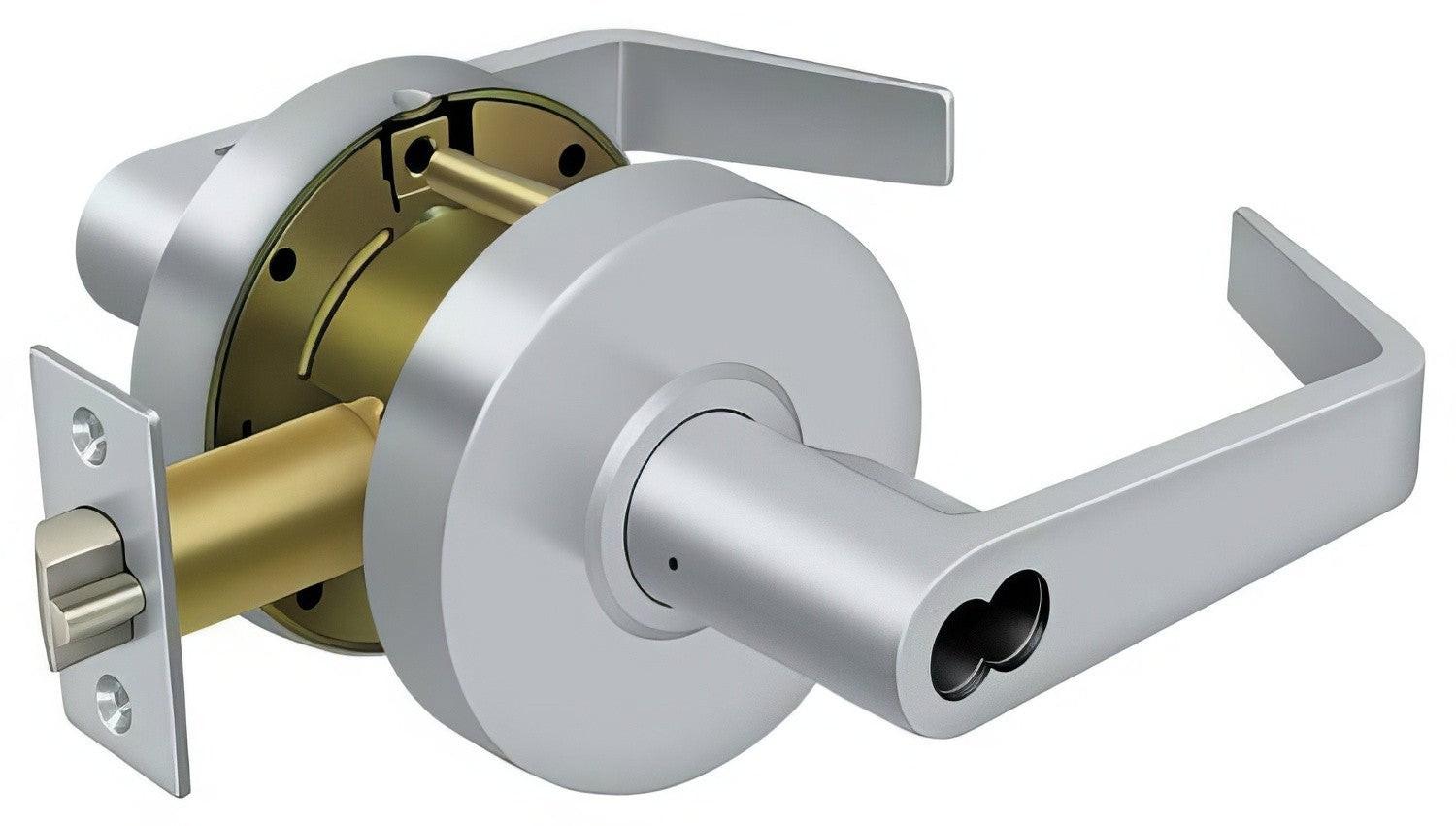 Deltana CL504ECCNC Clarendon Grade 2 Storeroom Door Lever without Cylinder.