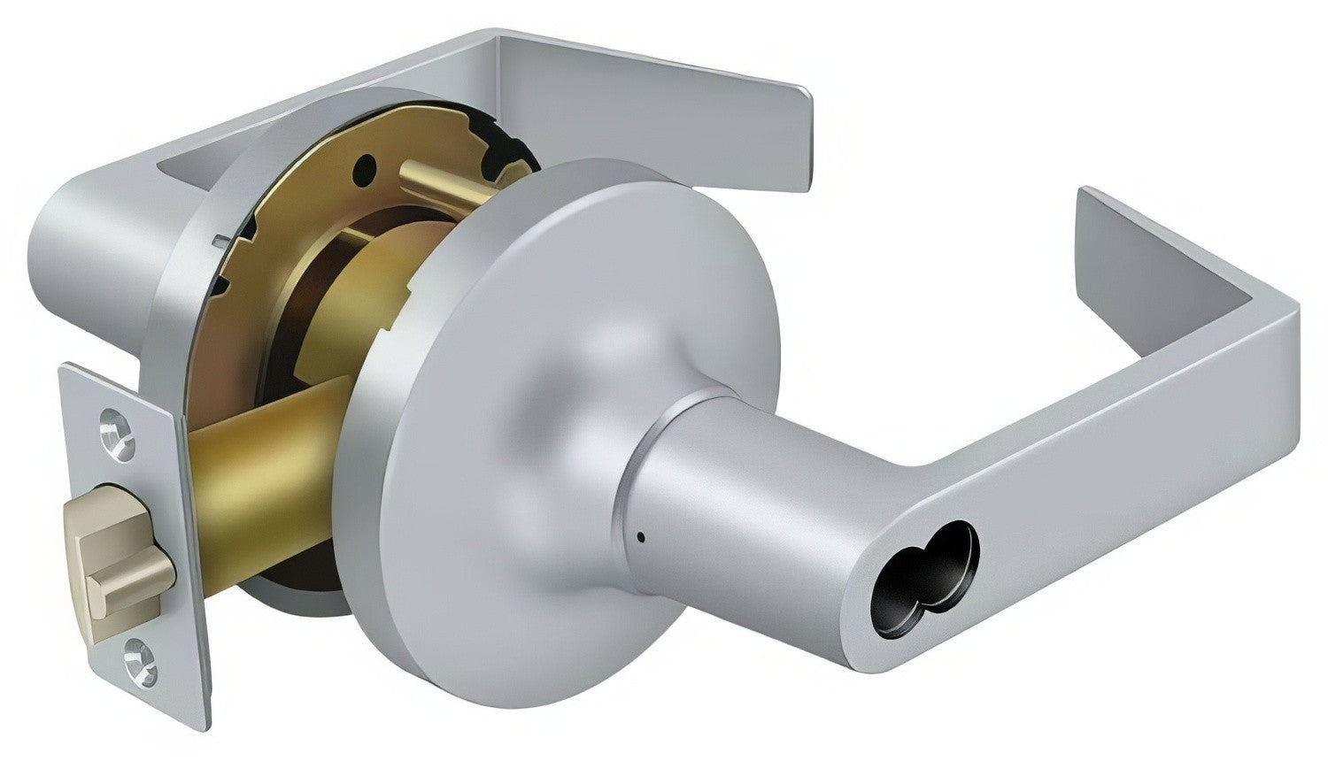 Deltana CL504FRCNC Clarendon Grade 1 Storeroom Door Lever without Cylinder.
