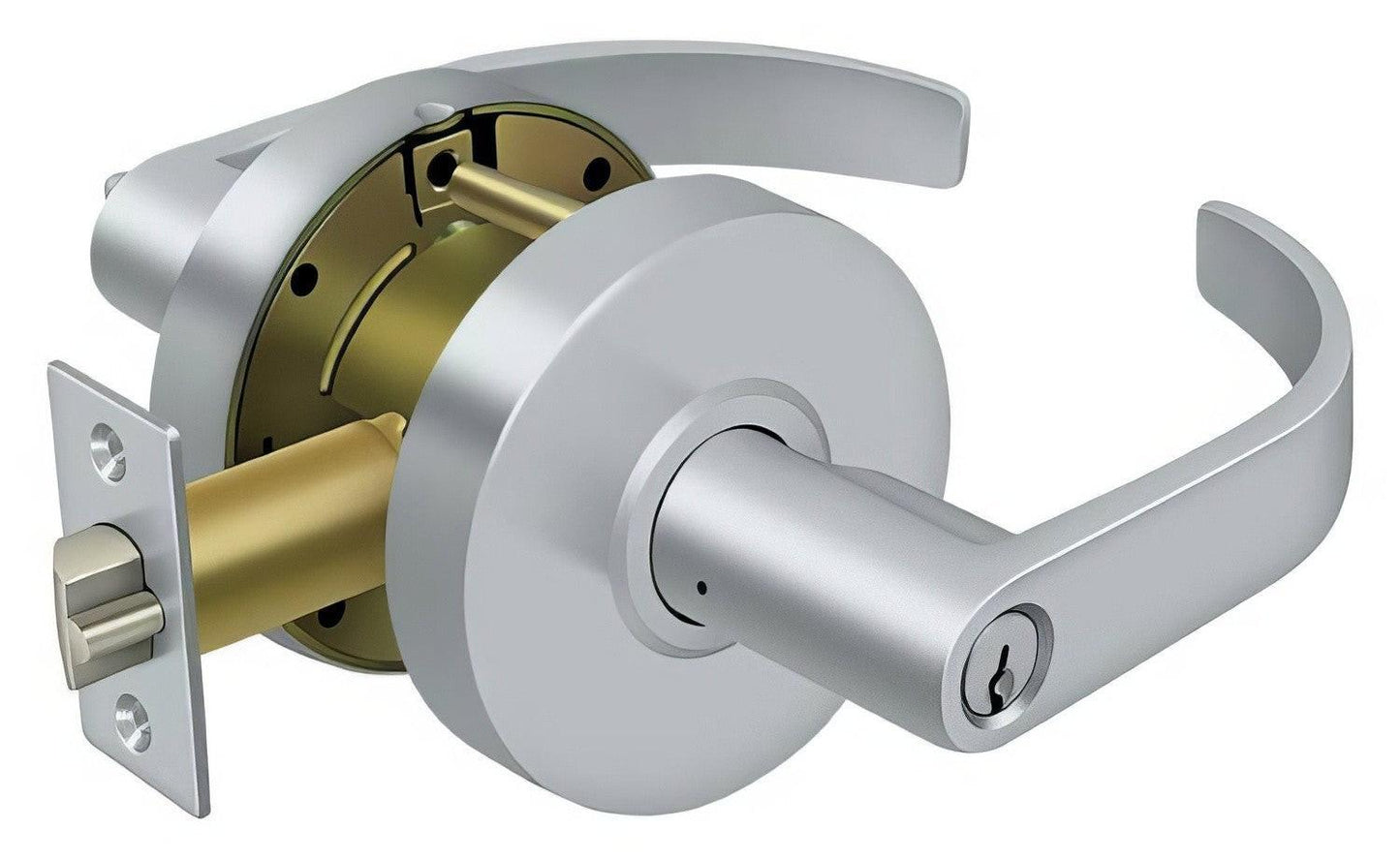 Deltana CL600EVC Modern Single Cylinder Grade 2 Keyed Entry Door Lever.