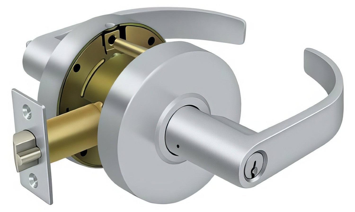 Deltana CL604EVC Modern Single Cylinder Grade 2 Storeroom Door Lever