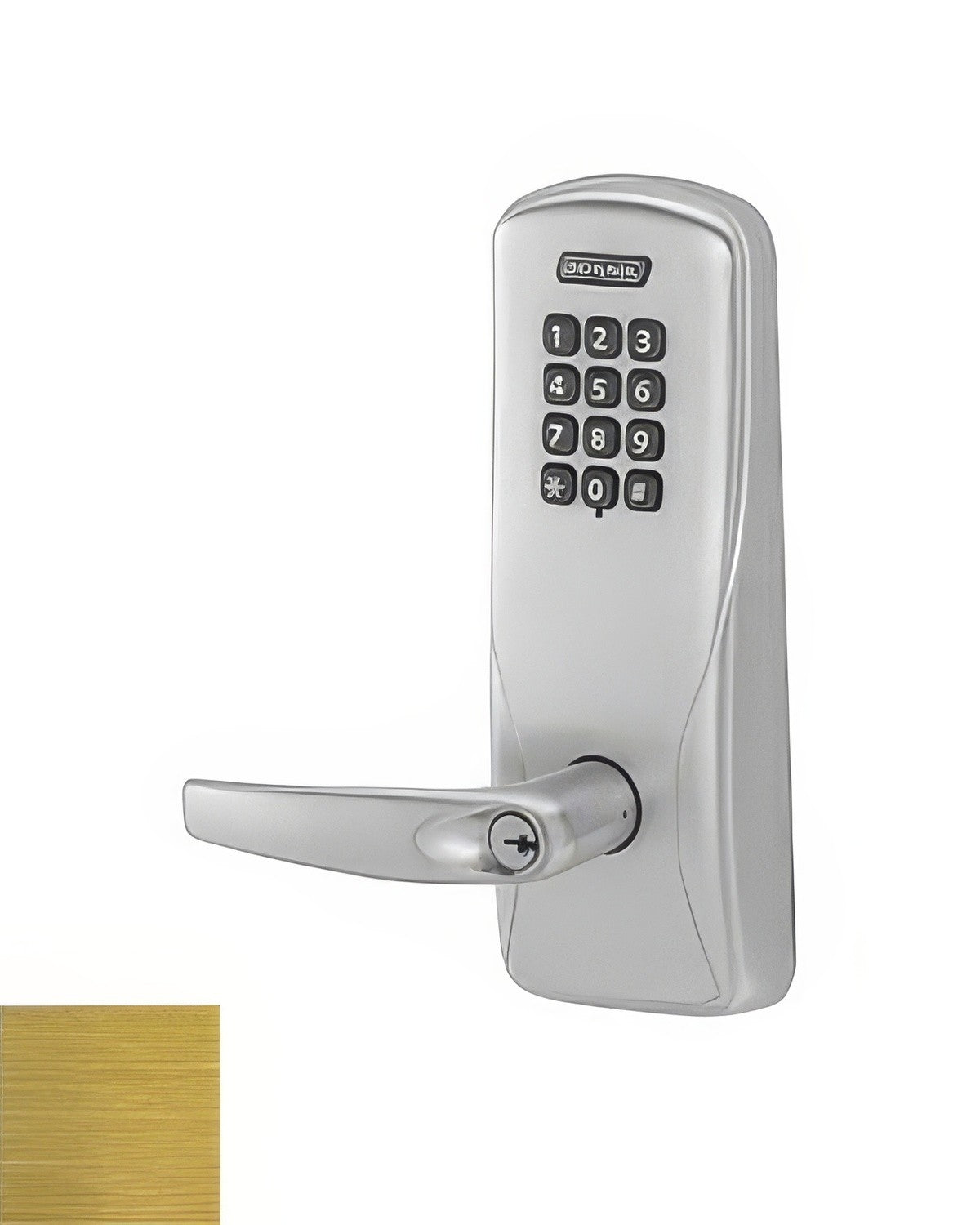 Schlage CCO-100-MS-70-KP-ATH CO-Series Commercial Electronic Mortise Lock with Keypad and Athens Lever