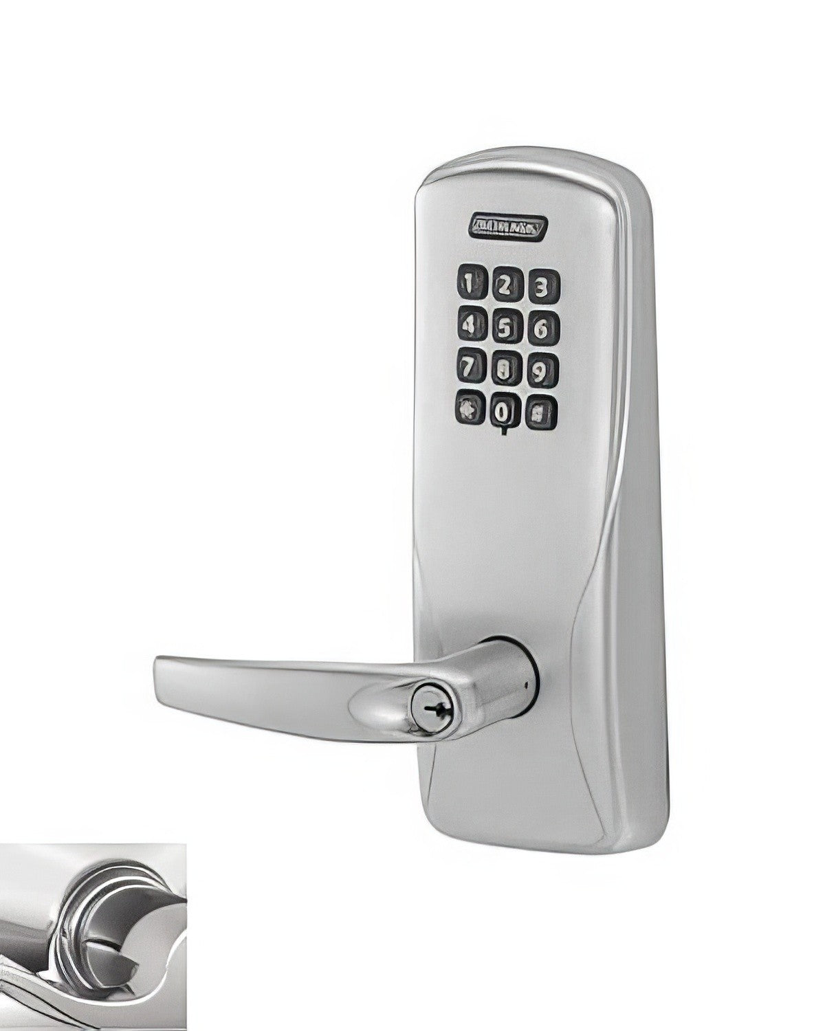 Schlage CCO-100-MS-70-KP-ATH CO-Series Commercial Electronic Mortise Lock with Keypad and Athens Lever
