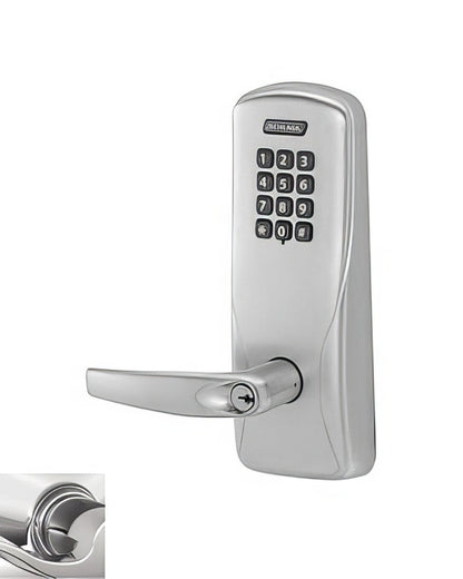 Schlage CCO-100-MS-70-KP-ATH CO-Series Commercial Electronic Mortise Lock with Keypad and Athens Lever