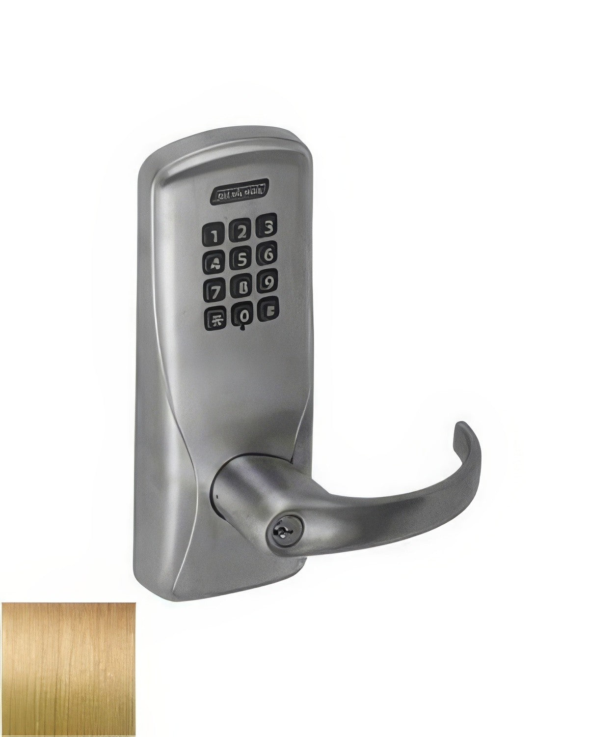 Schlage CO-100-MS-70-KP-SPA CO-Series Commercial Electronic Mortise Lock with Keypad and Sparta Lever