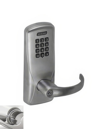 Schlage CO-100-MS-70-KP-SPA CO-Series Commercial Electronic Mortise Lock with Keypad and Sparta Lever