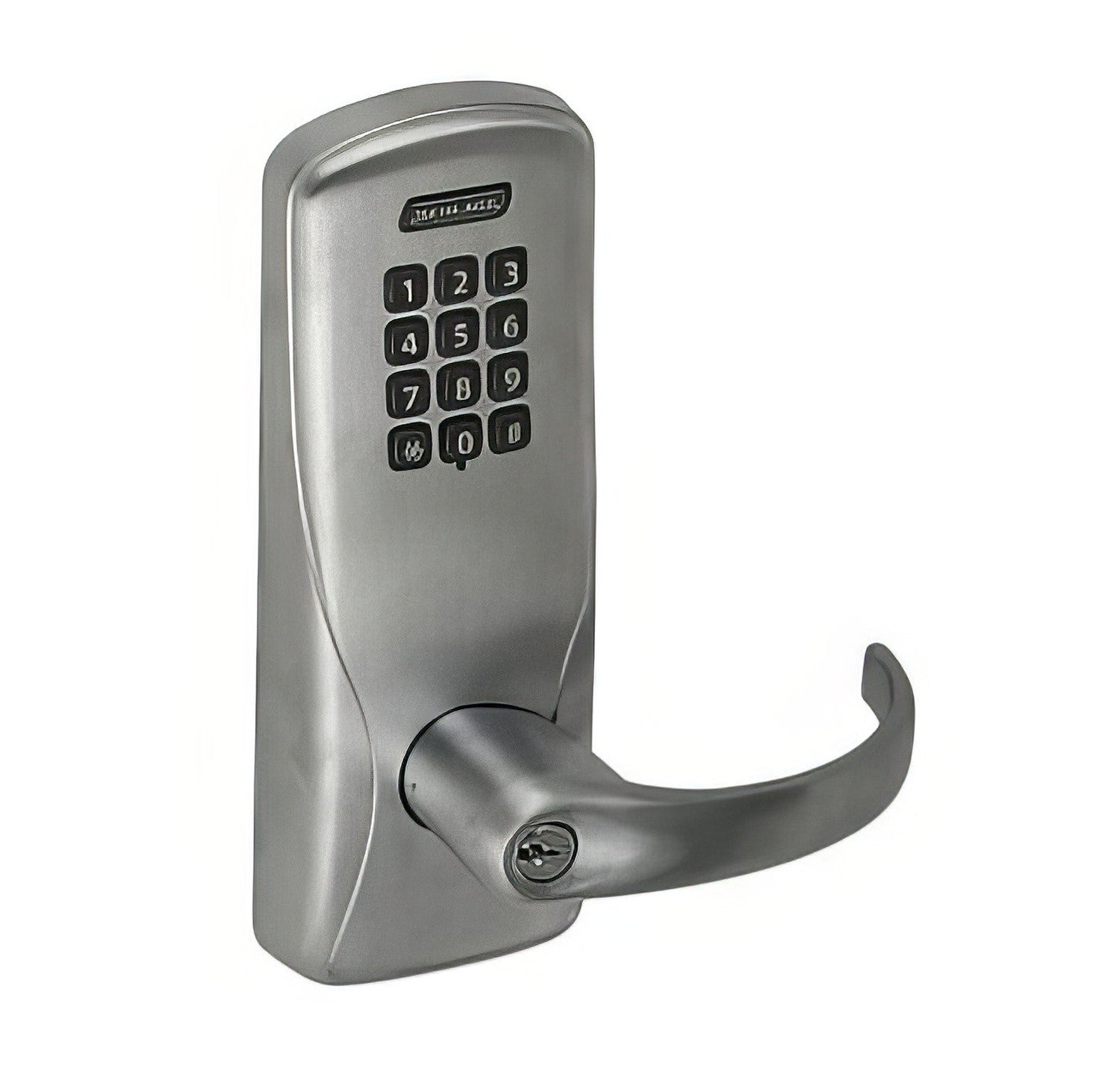 Schlage CO-100-MS-70-KP-SPA CO-Series Commercial Electronic Mortise Lock with Keypad and Sparta Lever