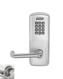 Schlage CO100MS70KPTLR Satin Chrome CO-Series Commercial Electronic Mortise Lock with Keypad and Tubular Lever