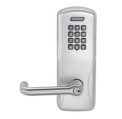 Schlage CO100MS70KPTLR Satin Chrome CO-Series Commercial Electronic Mortise Lock with Keypad and Tubular Lever