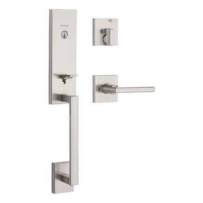 Kwikset CP818VNHXHFLSQT Vancouver Single Cylinder Handleset with Halifax Interior Lever