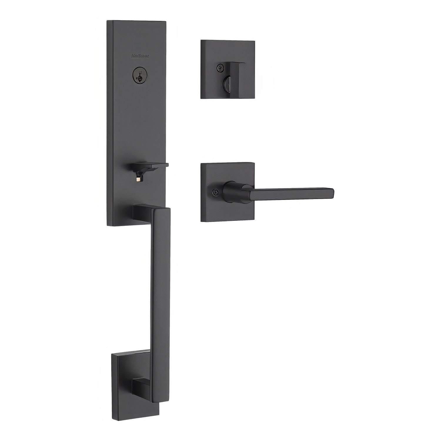 Kwikset CP818VNHXHFLSQT Vancouver Single Cylinder Handleset with Halifax Interior Lever