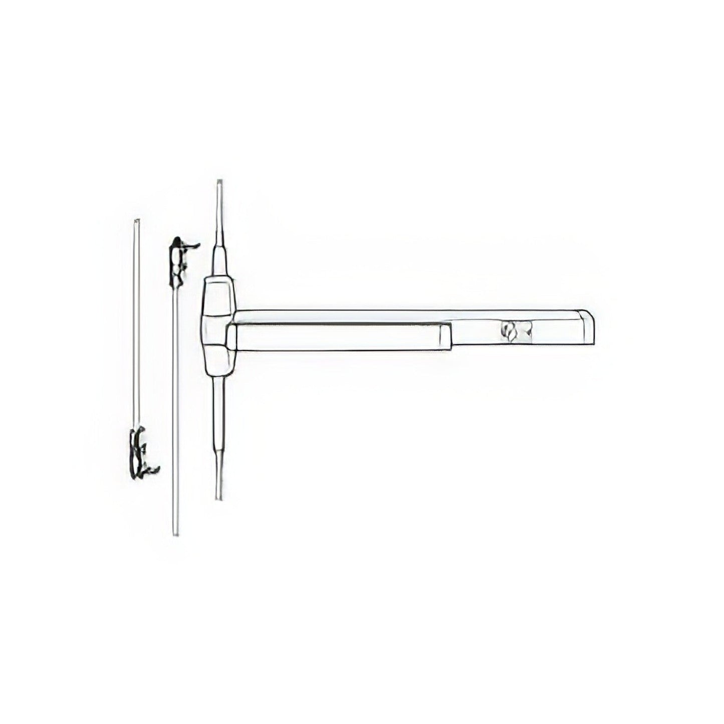 Von Duprin CXA9947EOF26D3 3ft. Fire Rated Concealed Vertical Rod Exit Device.