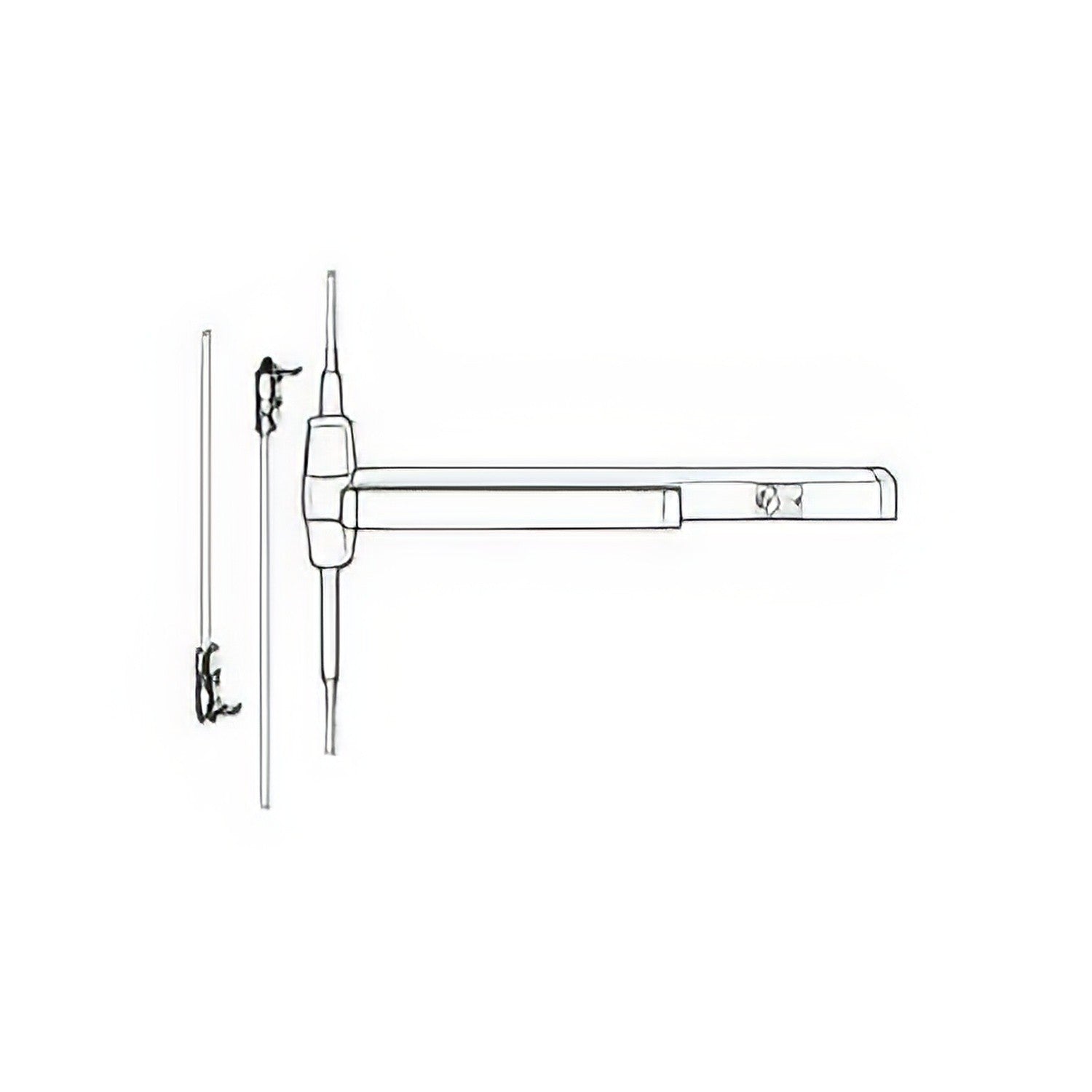 Von Duprin CXA9947EOF26D3 3ft. Fire Rated Concealed Vertical Rod Exit Device.