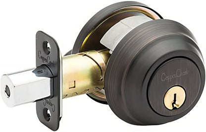 Copper Creek DBFR5410 Keyed Entry Single Cylinder Deadbolt with Interior Thumbturn
