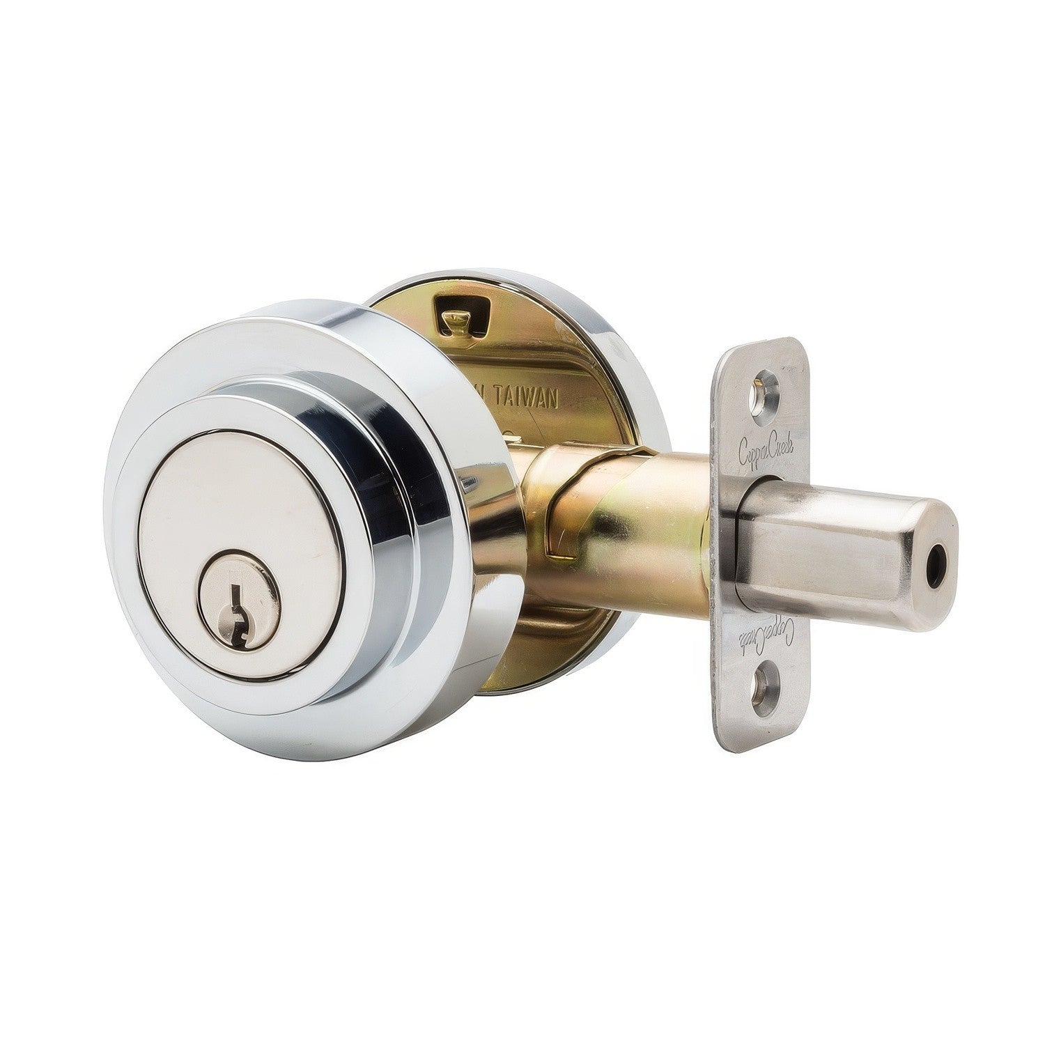 Copper Creek DBR2410 Mid Century Modern Keyed Entry Single Cylinder Deadbolt