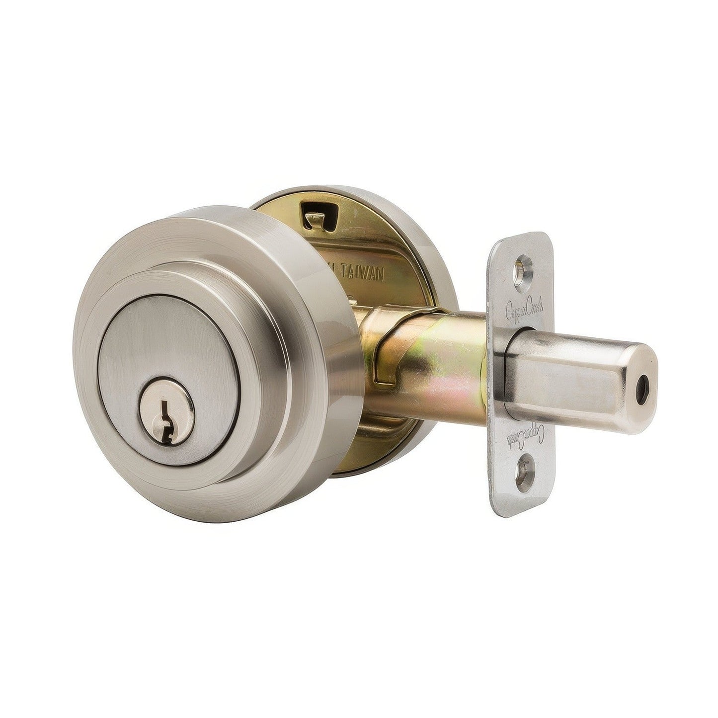Copper Creek DBR2410 Mid Century Modern Keyed Entry Single Cylinder Deadbolt