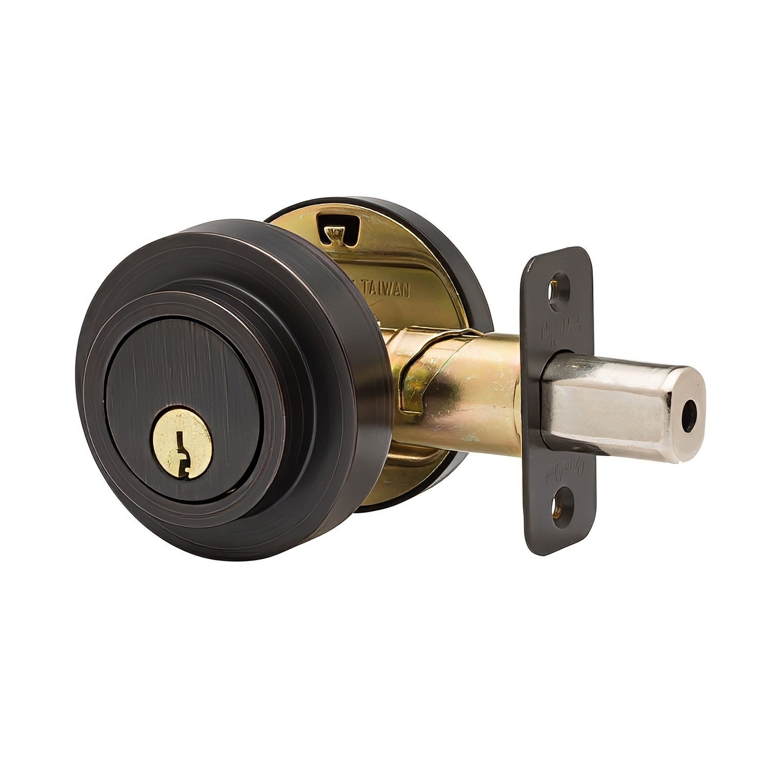 Copper Creek DBR2410 Mid Century Modern Keyed Entry Single Cylinder Deadbolt