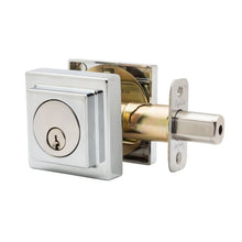 Copper Creek DBS2410 Mid Century Modern Keyed Entry Single Cylinder Deadbolt with Square Rosette