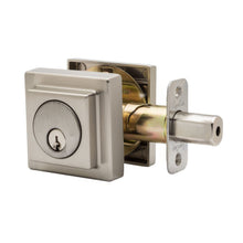 Copper Creek DBS2410 Mid Century Modern Keyed Entry Single Cylinder Deadbolt with Square Rosette