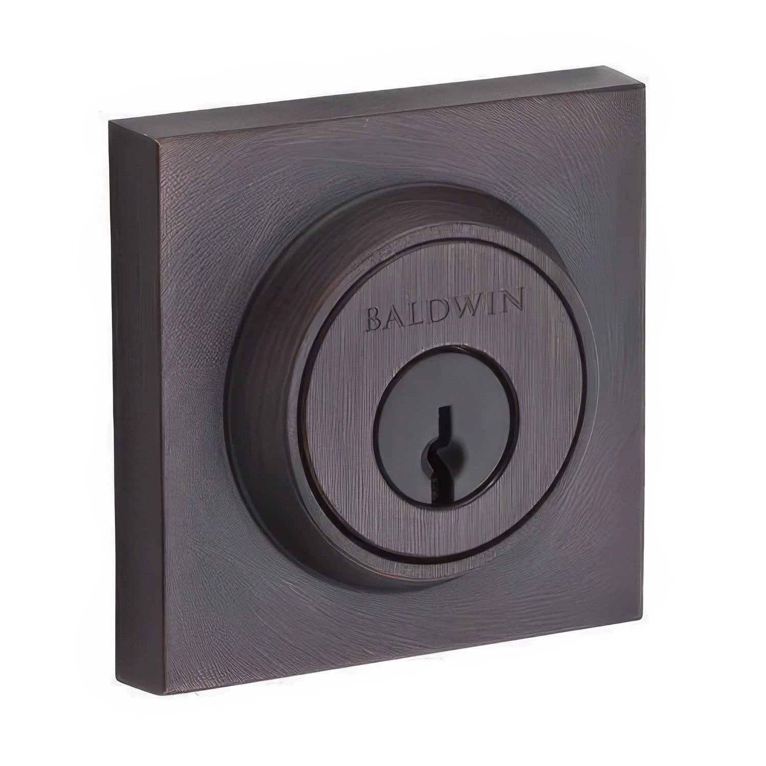 Baldwin DC.CSD Contemporary Square Keyed Entry Double Cylinder Deadbolt.