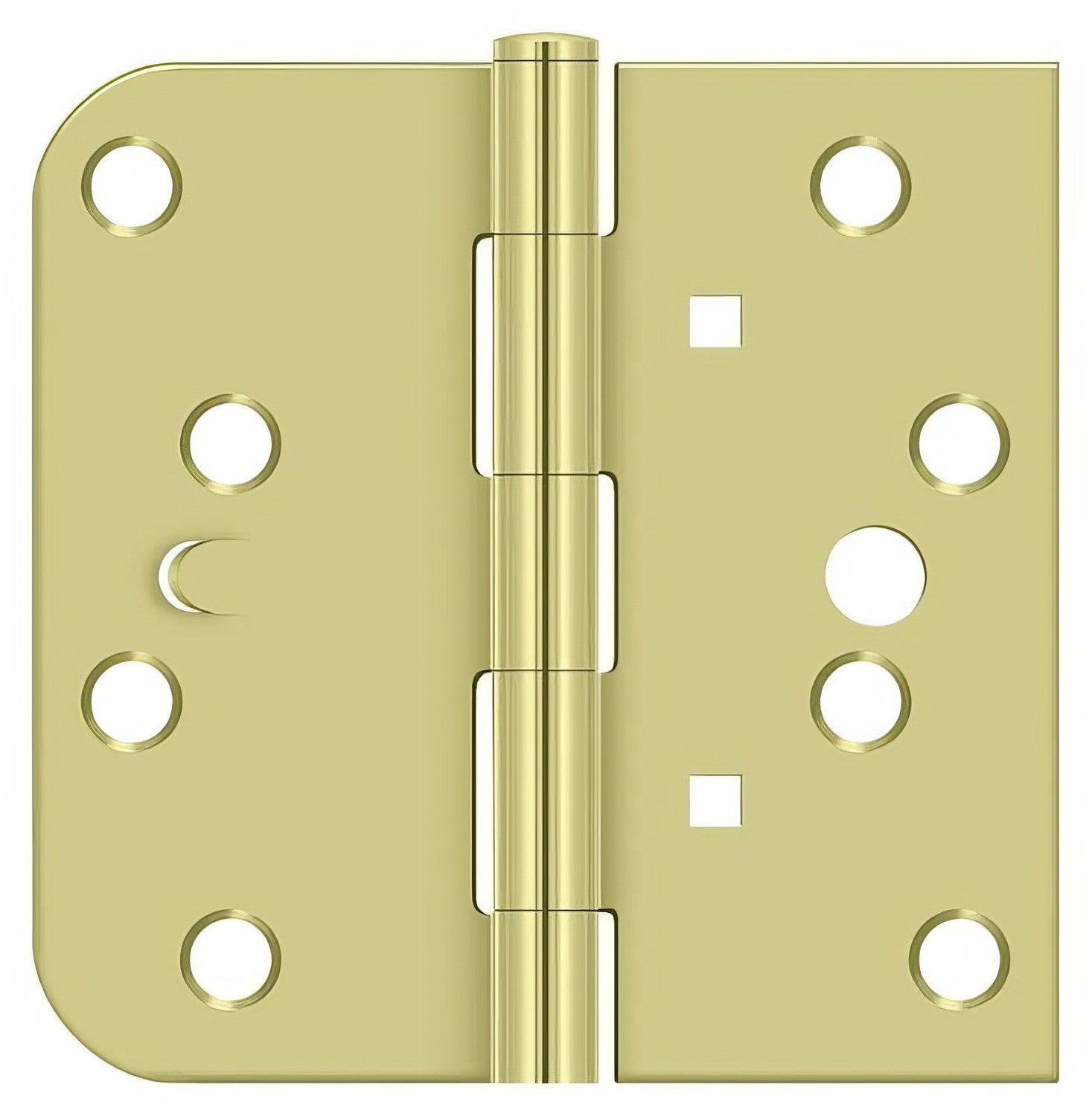 Deltana DE44058T-LH 4" x 4" 5/8" Radius Corner Plain Bearing Door Hinge