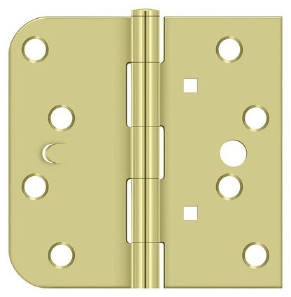 Deltana DE44058T-LH 4" x 4" 5/8" Radius Corner Plain Bearing Door Hinge