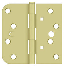 Deltana DE44058T-LH 4" x 4" 5/8" Radius Corner Plain Bearing Door Hinge.