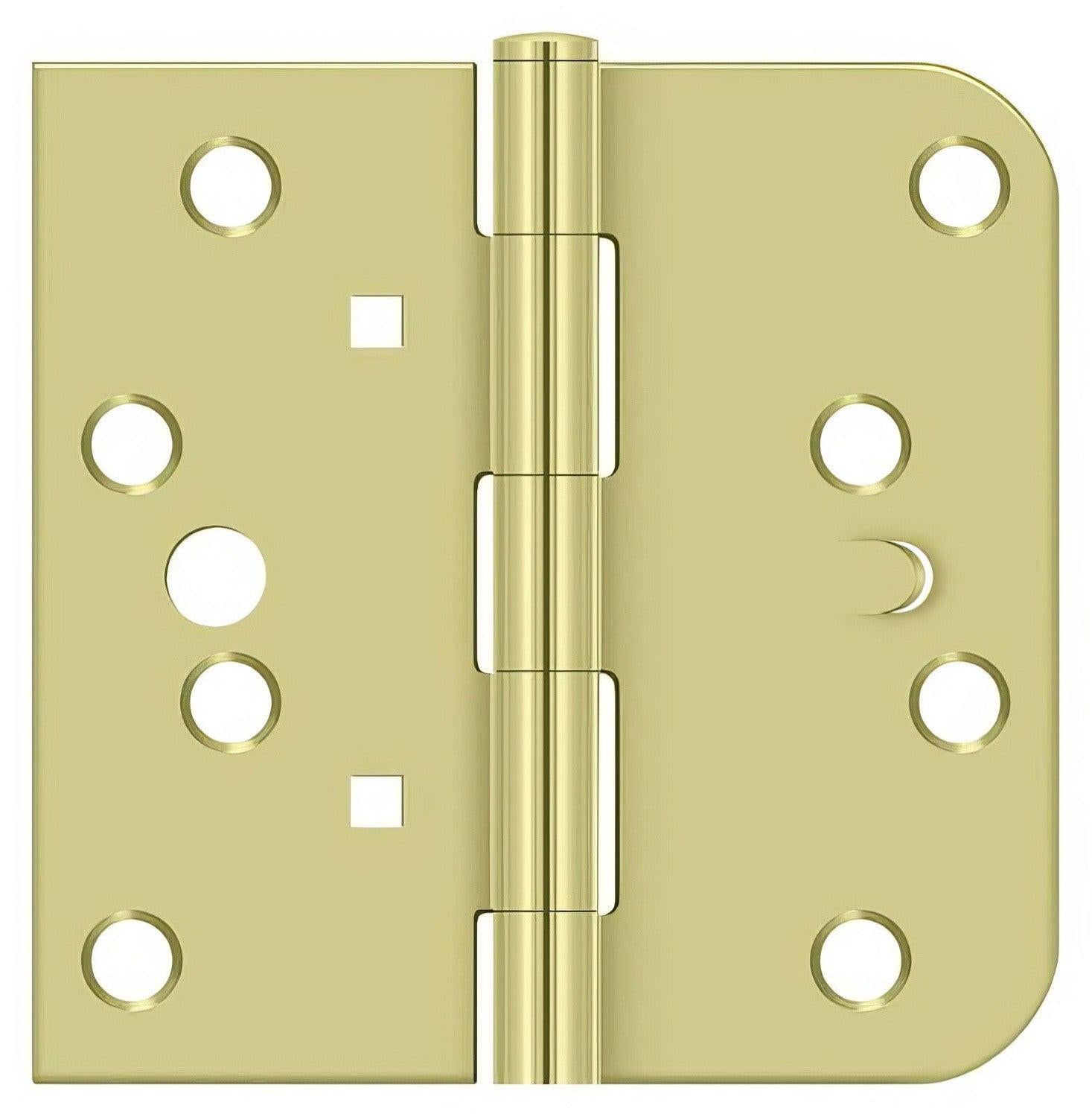 Deltana DE44058TA-RH 4" x 4" 5/8" Radius Corner Plain Bearing Door Hinge.