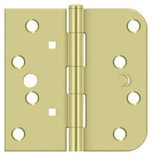 Deltana DE44058TA-RH 4" x 4" 5/8" Radius Corner Plain Bearing Door Hinge.