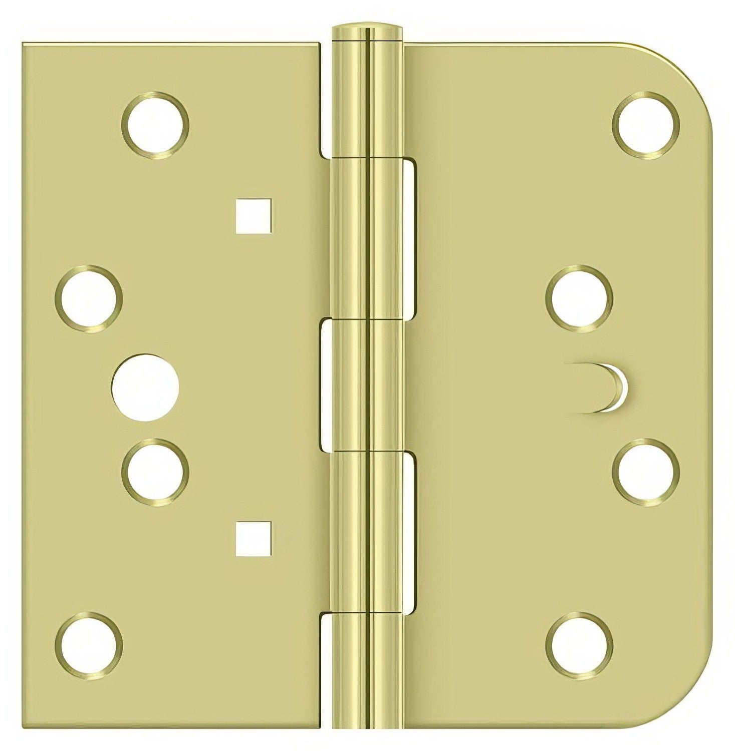 Deltana DE44058TA-RH 4" x 4" 5/8" Radius Corner Plain Bearing Door Hinge