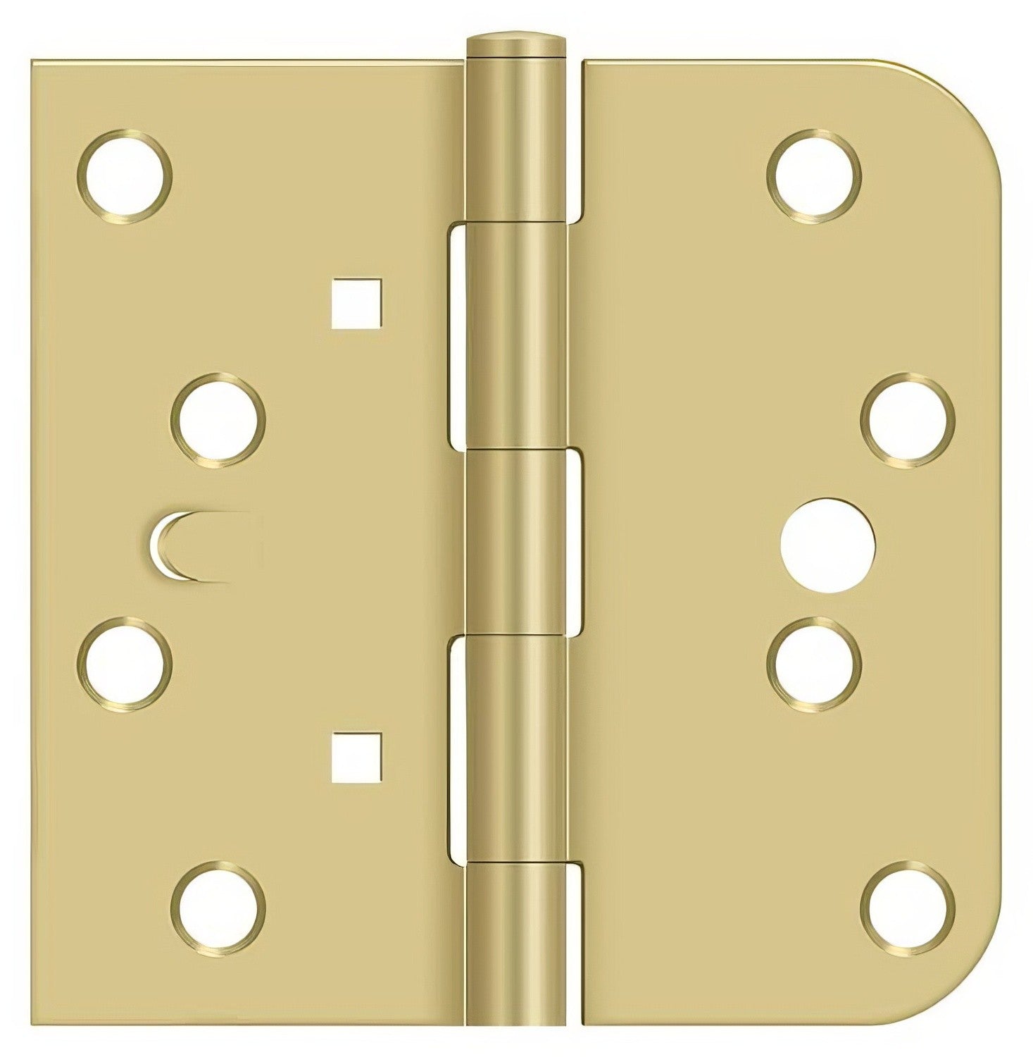Deltana DE44058TA-RH 4" x 4" 5/8" Radius Corner Plain Bearing Door Hinge